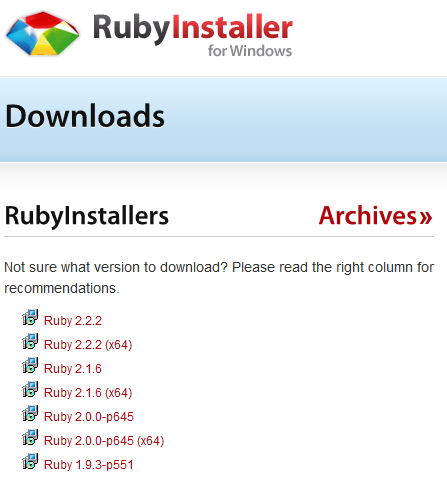 Instaladores Ruby